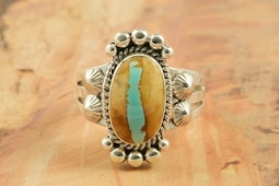 Genuine Boulder Turquoise Sterling Silver Ring